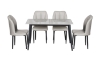 Picture of MIKASA 47" Sintered Stone Top 5PC Dining Set (Grey Table)