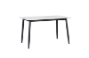 Picture of MIKASA 47" Sintered Stone Top 5PC Dining Set (Crisp-White Table + 4 Light Grey Chairs)