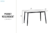 Picture of MIKASA 47" Sintered Stone Top Dining Table (Crisp-White) 