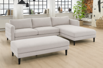 Picture of FINCH Fabric Ottoman/Bench (Beige)