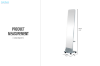 Picture of AURELA H67.5" Movable Mirror With 2-Tier Shelves and Wheels