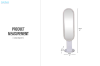 Picture of FAYLEN H67" Swivel Base Stand Mirror(Off-White)