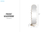 Picture of TOVIA H67"  Swivel Base Stand Mirror