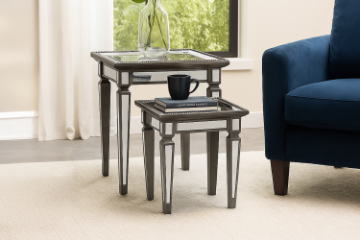 Picture of PALLIE Tempered Glass Top Nesting Coffee Table 