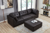 Picture of AUSTEN Foil-Printed Fabric Modular Sectional Sofa Range - 5PC Big Combo Set (Armlessx2 + Arm Facing Leftx1 + Arm Facing Rightx1 + Ottomanx1)