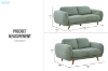 Picture of HELSINKI 3/2 Seater Fabric Sofa Range (Light Olive)