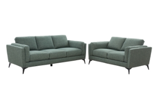 Picture of MARLOW Fabric Sofa Range (Moss Green) - Loveseat+Sofa Set