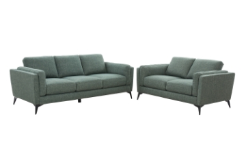 Picture of MARLOW Fabric Sofa Range (Moss Green) - Loveseat+Sofa Set