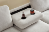 Picture of OSAKA Sectional Sofa with Storage Ottoman, Flip-Back Hidden Console & USB & Type-C Port (Beige)