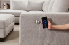 Picture of OSAKA Sectional Sofa with Storage Ottoman, Flip-Back Hidden Console & USB & Type-C Port (Beige)