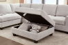 Picture of OSAKA Sectional Sofa with Storage Ottoman, Flip-Back Hidden Console & USB & Type-C Port (Light Color)