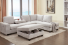Picture of OSAKA Sectional Sofa (Beige) - Chaise Facing Right with Ottoman