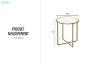 Picture of OTIS D27" Tempered Glass Top Dining Table/Bar Table (Golden)