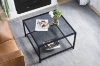 Picture of LINDELL 27.5" Square Tempered Glass Coffee Table with Shelf 