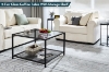 Picture of LINDELL 27.5" Square Tempered Glass Coffee Table with Shelf 