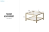 Picture of TOBAGO 27" Square Tempered Glass Coffee Table (Golden)