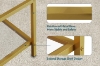 Picture of TOBAGO 27" Square Tempered Glass Coffee Table (Golden)