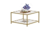 Picture of TOBAGO 27" Square Tempered Glass Coffee Table (Golden)