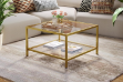 Picture of TOBAGO 27" Square Tempered Glass Coffee Table (Golden)