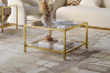 Picture of TOBAGO 27" Square Tempered Glass Coffee Table (Golden)