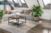 Picture of TOBAGO 27" Square Tempered Glass Coffee Table (Black)