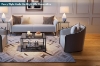 Picture of TOBAGO 27" Square Tempered Glass Coffee Table (Black)