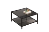 Picture of TOBAGO 27" Square Tempered Glass Coffee Table (Black)