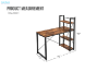 Picture of VASAGLE 47"×23.5" Computer Desk with Shelves