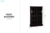 Picture of BOWER Sliding Door Glass Display Cabinet/CD Storage Shelf  (32"X49")