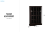 Picture of BOWERY 49"X32" Sliding Door Glass Display Cabinet/CD Storage Shelf
