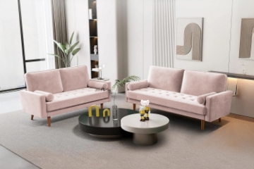 Picture of HAROLD 3/2 Seater Fabric Sofa Range (Pink)