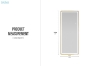 Picture of 339-017 H63" Golden Rounded Rectangle Mirror with LED Light
