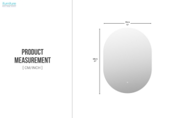 Picture of 329-064 H27" Oval Wall Mirror with LED light
