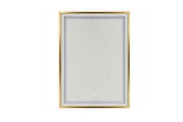 Picture of 339-013 H47" Golden Right Angle Wall Mirror with LED Light