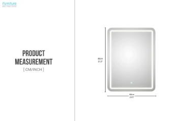 Picture of 329-062 H31.5" Rectangular Wall Mirror with LED light
