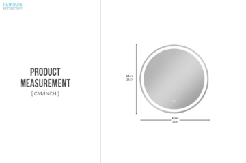 Picture of 329-063 D23.5" Round Wall Mirror with LED Light
