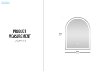 Picture of 329-061 H27.5" Arch Wall Mirror with LED light