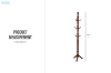 Picture of ALASKA Solid Wood Coat Rack (Brown)