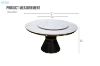 Picture of ORBIT 59" Round White Sintered Stone Dining Table with Lazy Susan