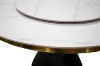 Picture of ORBIT 59" Round White Sintered Stone Dining Table with Lazy Susan