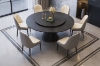 Picture of ORBIT 53" 5PC/7PC Round Rotating Sintered Stone Top Dining Set (Black Top)