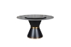 Picture of ORBIT 53" Round Rotating Sintered Stone Top Dining Set (Black Top) - 5PC