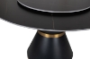 Picture of ORBIT 53" Round Rotating Sintered Stone Top Dining Set (Black Top) - 7PC