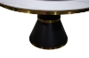 Picture of ORBIT 59" 5PC/7PC Round Rotating Sintered Stone Top Dining Set (White Top)