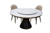 Picture of ORBIT 59" 5PC/7PC Round Rotating Sintered Stone Top Dining Set (White Top)