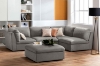 Picture of ASPECT Nappa Fabric Memory Foam Sectional Modular Sofa (Grey) - 5PC Big Combo Set