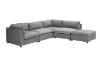 Picture of ASPECT Nappa Fabric Memory Foam Sectional Modular Sofa (Grey) - 5PC Big Combo Set