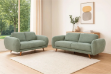 Picture of HELSINKI Fabric Sofa Range (Light Olive) - Loveseat+Sofa Set
