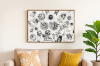 Picture of The Art of Grey Countryside Canvas Painting Wooden Frame Wall Art in 2 Sizes