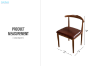 Picture of HORN Dining Chair with Brown Cushion - 4 Chairs in 1 Carton